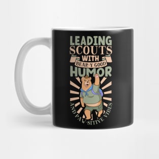 Leading scouts with bear - Cubmaster Mug